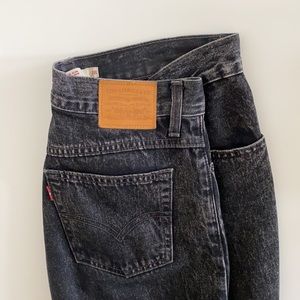 Levi’s black washed out mom jeans
